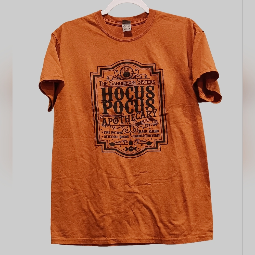 Orange Hocus Pocus Short Sleeve Graphic T-Shirt Halloween Women/Adult M